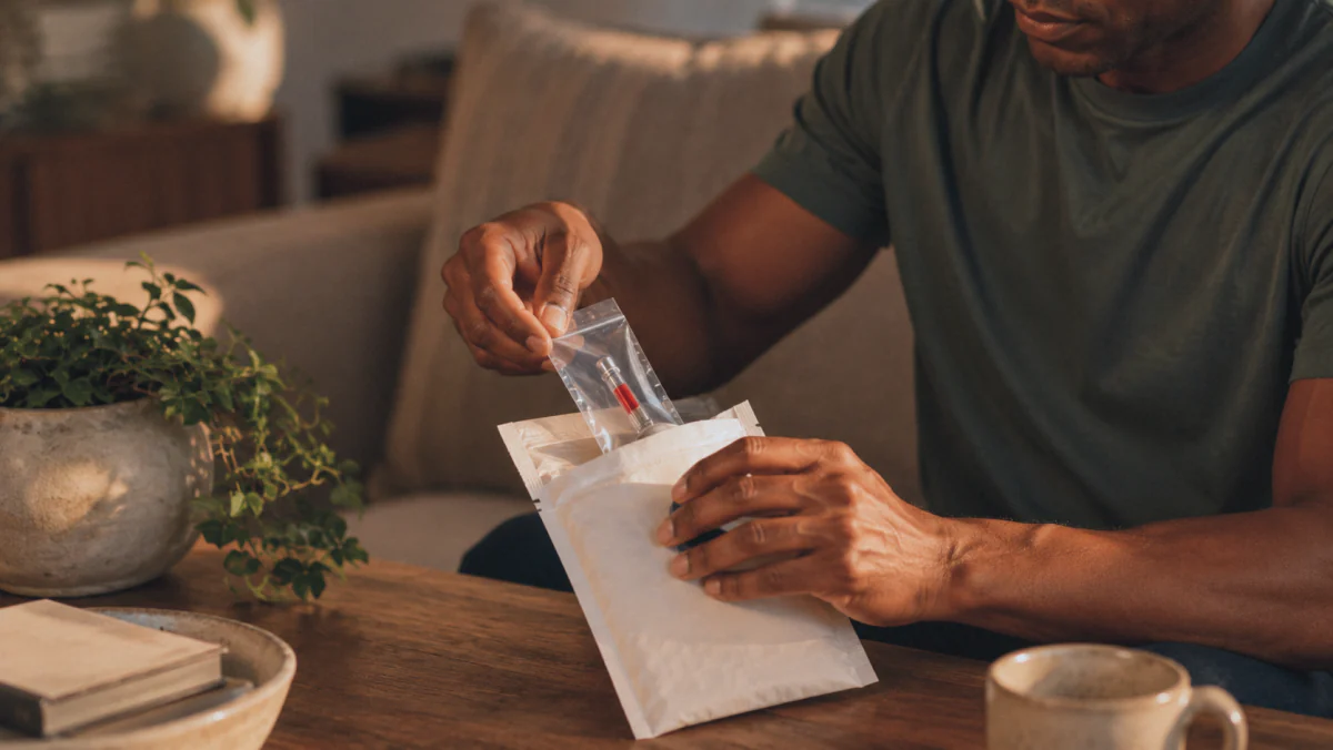 Return packaging for the heart health test