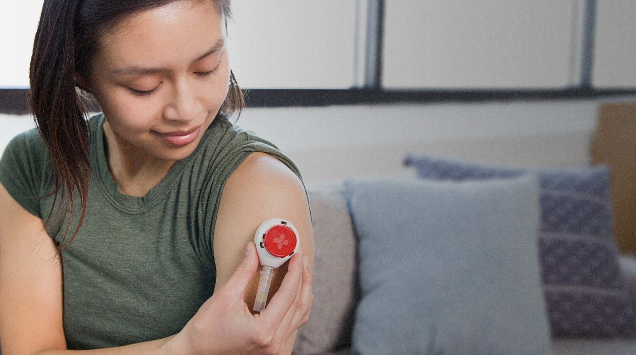 Auto-draw testing device on arm